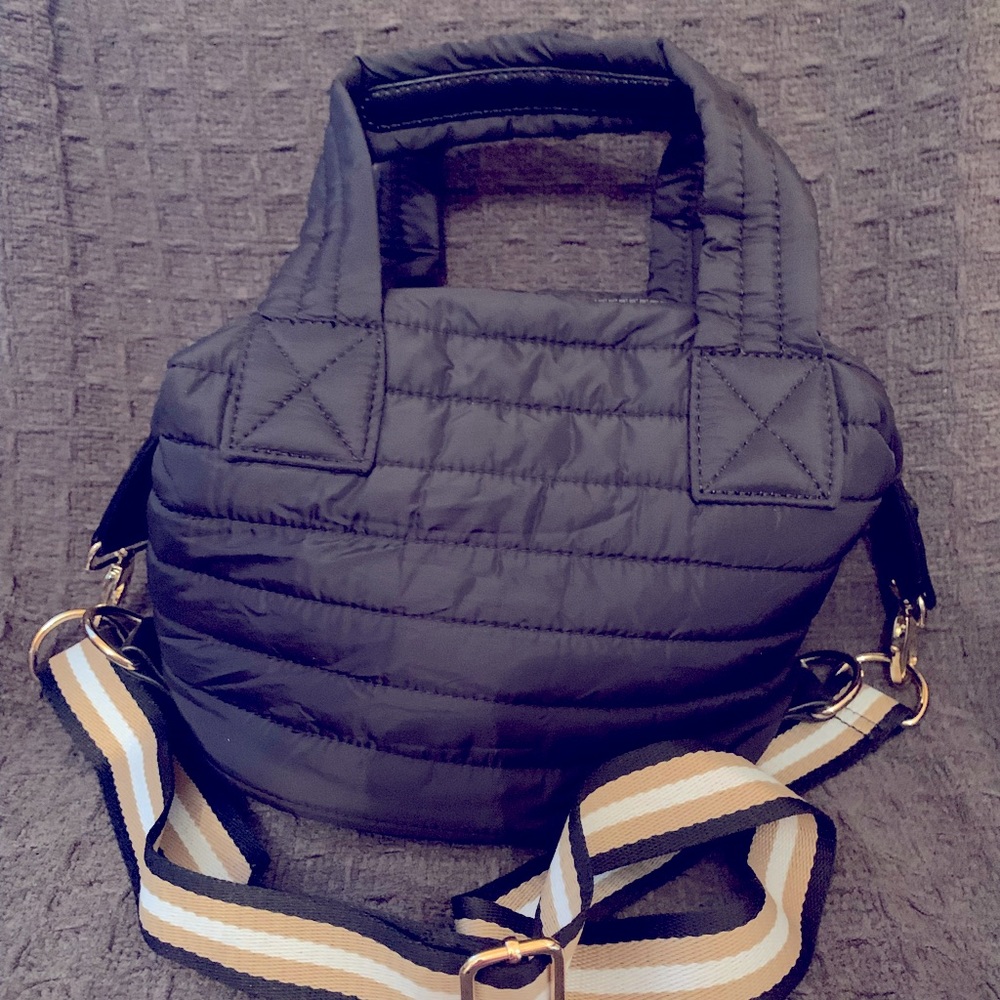 Sondra Roberts nylon quilted mini tote